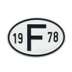 Plaque "F" millésime 1978