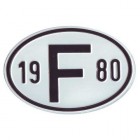 Plaque "F" millésime 1980