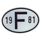 Plaque "F" millésime 1981