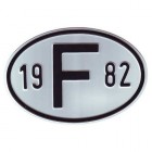Plaque "F" millésime 1982