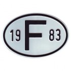 Plaque "F" millésime 1983