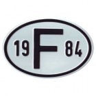 Plaque "F" millésime 1984