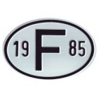 Plaque "F" millésime 1985
