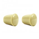 Set de 2 boutons de commande ivoires style Sapphire pour autoradio Retrosound