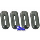 Set of 4 grommets for bumper brackets, front/rear, 1200 -7/73 and 1300 -7/67, WCM