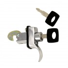 Enginelid lock with keys, chrome, Beetle 8/66-7/71 and Bus 8/66-7/67